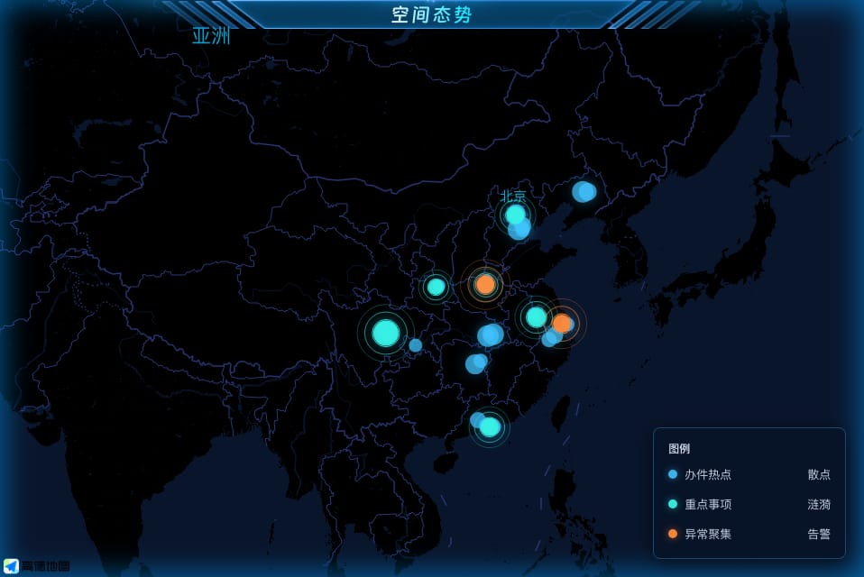 城市运行态势地图