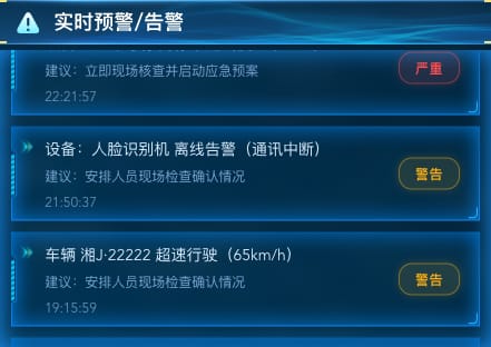 实时预警/告警