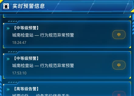实时预警信息