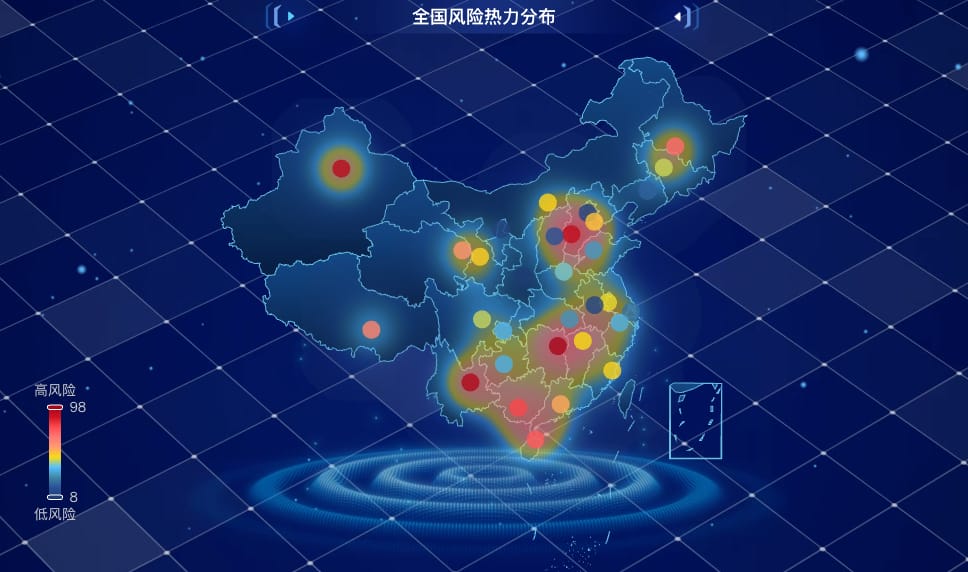 全国风险热力分布