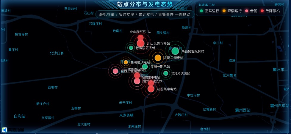 站点分布与发电态势