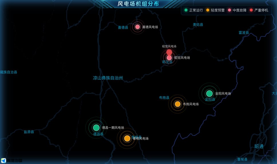 风电场机组分布