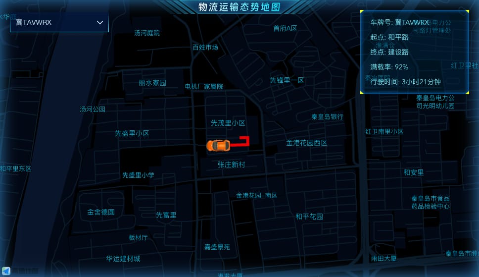 物流运输态势地图