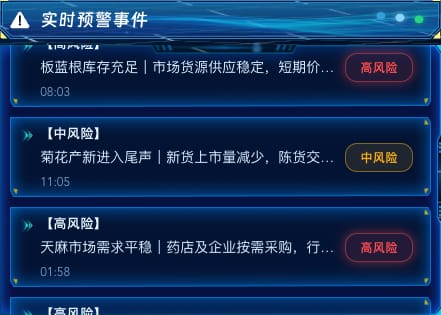 实时预警事件