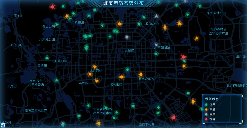 城市消防态势分布