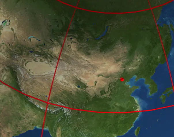 在球形地图北京渲染坐标点