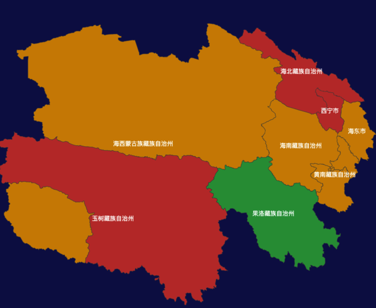 echarts青海省效果实例实例代码下载