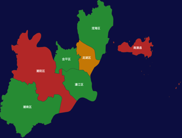 echarts汕头市效果实例