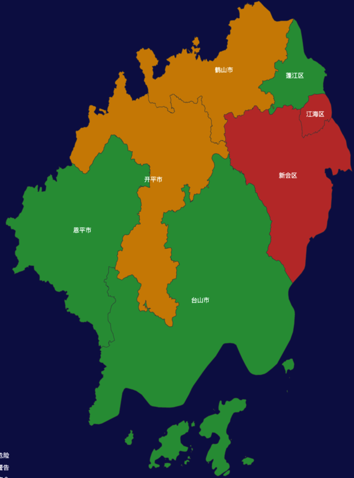 echarts江门市效果实例