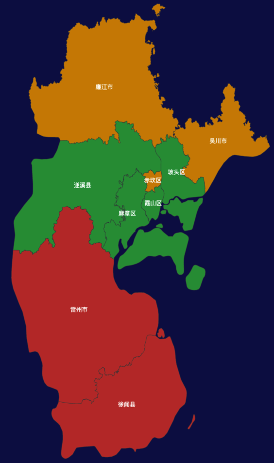 echarts湛江市效果实例