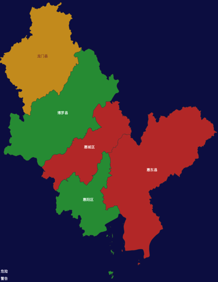 echarts惠州市效果实例
