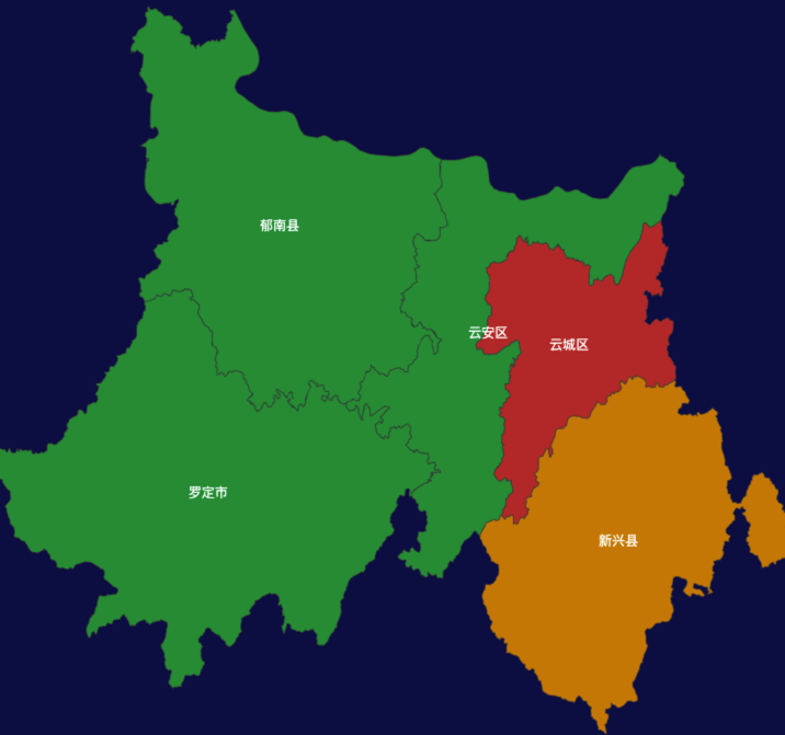 echarts云浮市效果实例