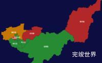 echarts双鸭山市地图演示实例threejs地图实例