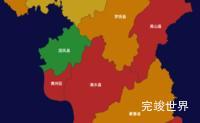 echarts黄冈市地图geoJson数据实例下载
