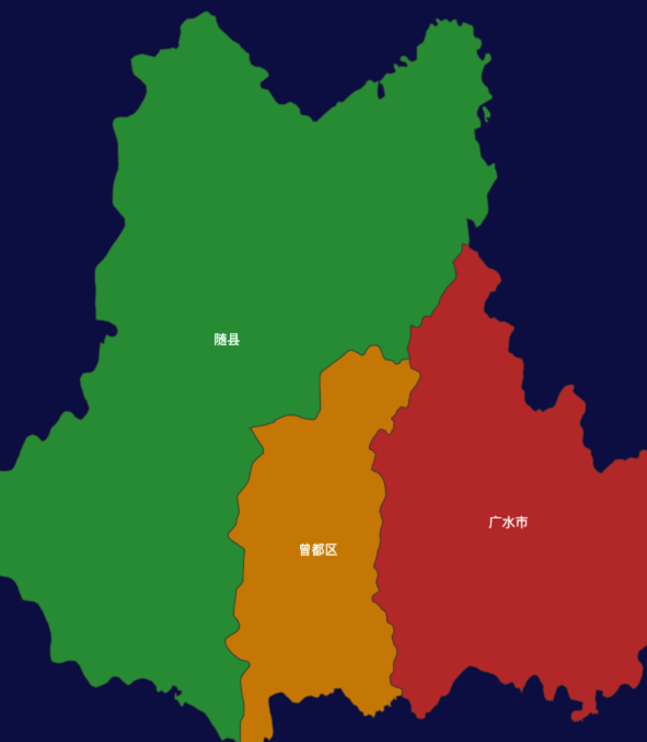 echarts随州市地区地图geoJson数据