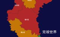 echarts淄博市地图geoJson数据实例下载