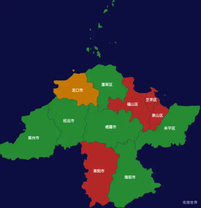 echarts烟台市效果实例下载