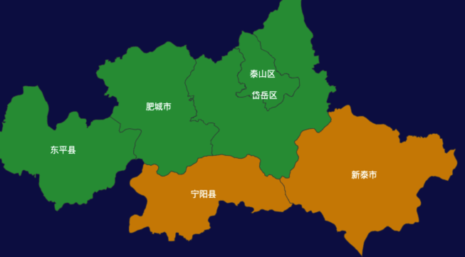 echarts泰安市地区地图geoJson数据