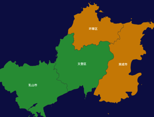 echarts地图威海市飞线图