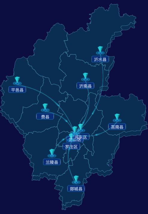 echarts德州市县级地图渲染实例-自定义文字样式