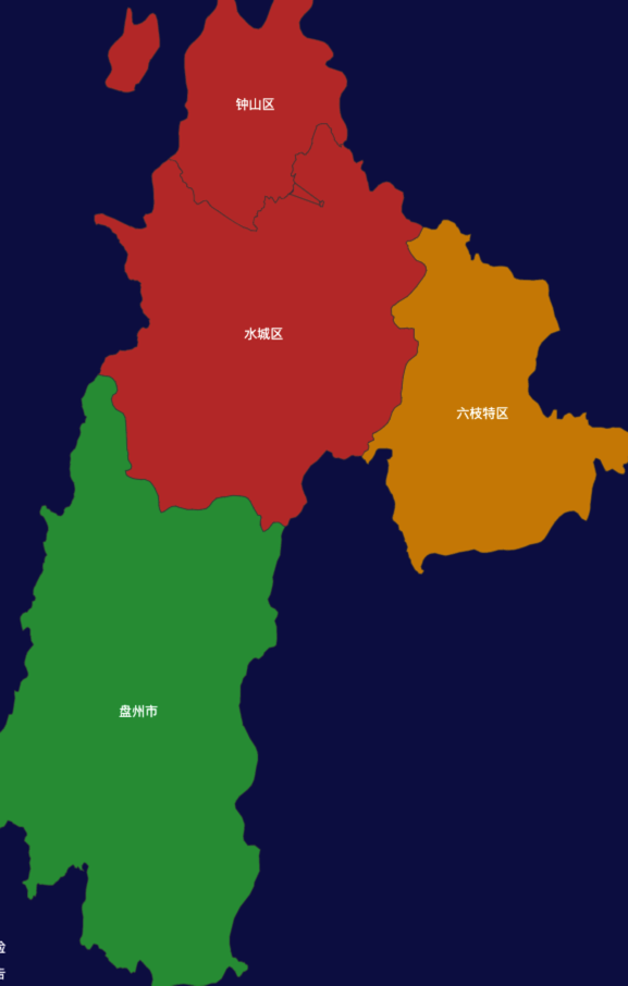 echarts六盘水市地区地图geoJson数据