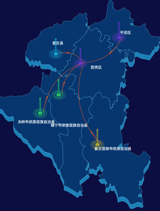echarts安顺市地图射线效果实例下载