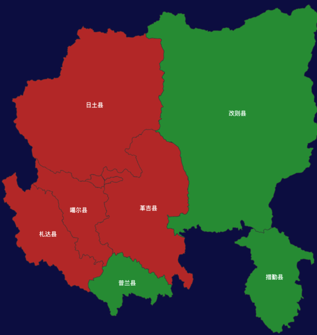 echarts阿里地区地区地图geoJson数据