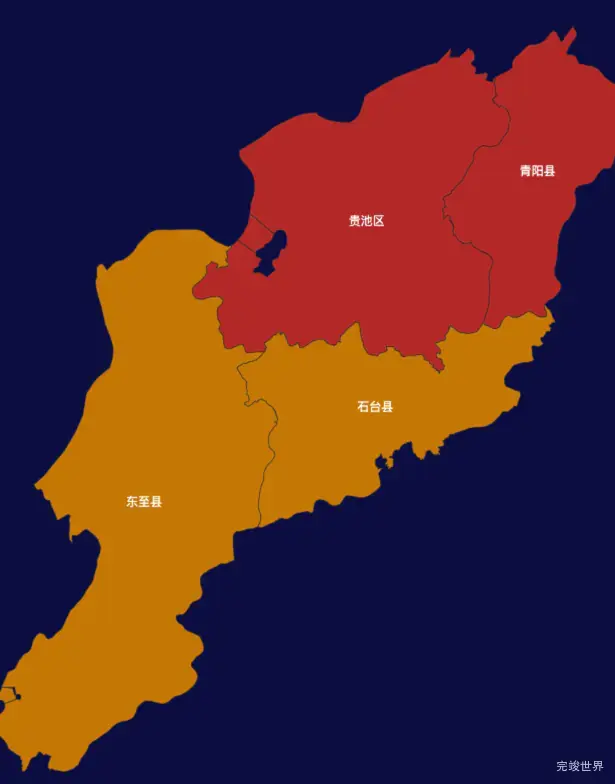 echarts池州市地区地图geoJson数据
