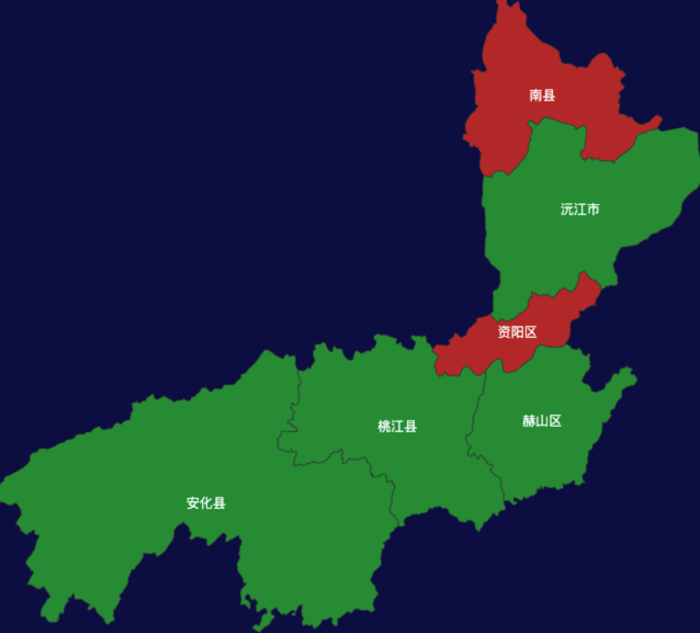 echarts益阳市地区地图geoJson数据