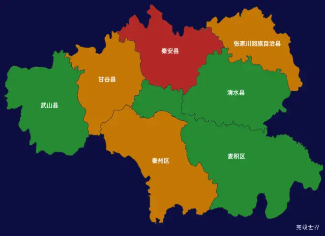 echarts天水市地图