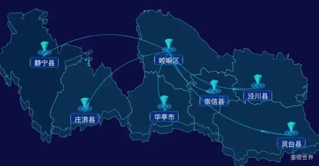 echarts平凉市地图geoJson数据