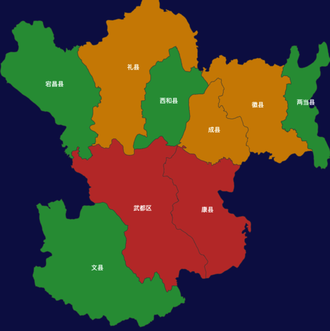 echarts陇南市地图
