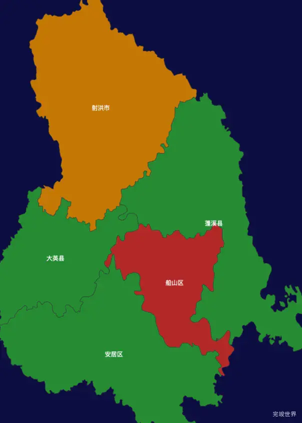 echarts遂宁市地图