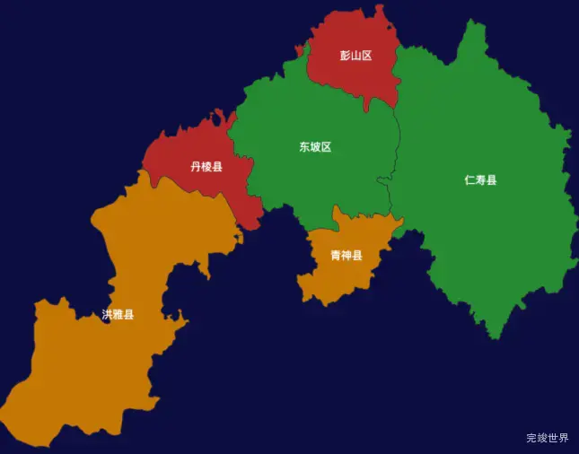 echarts眉山市地图