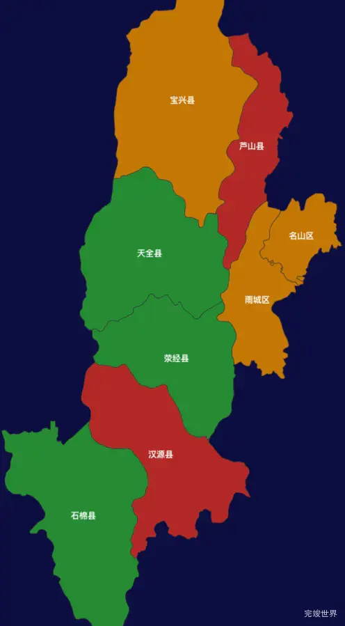 echarts雅安市地图