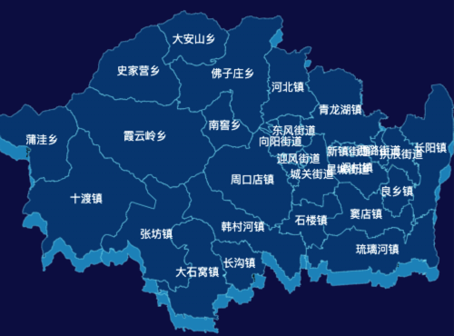 echarts地图北京市房山区渲染效果实例