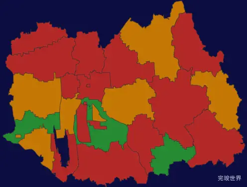 echarts地图北京市顺义区渲染效果实例