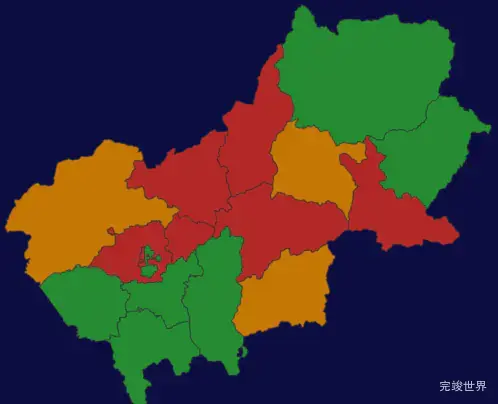 echarts地图北京市延庆区渲染效果实例