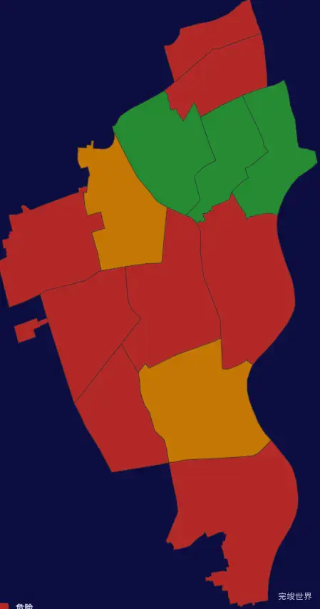 echarts地图上海市徐汇区渲染效果实例