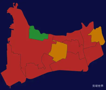 echarts地图上海市长宁区渲染效果实例