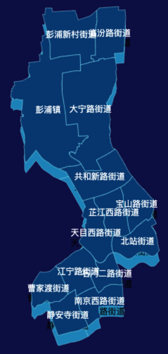 echarts地图上海市静安区渲染效果实例