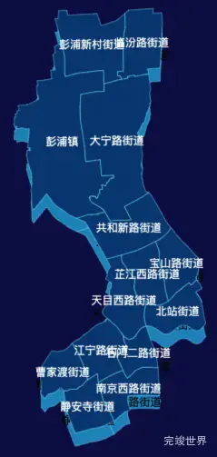 echarts上海市长宁区地图指定区域高亮效果