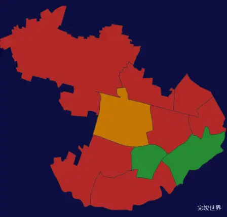 echarts地图上海市普陀区渲染效果实例