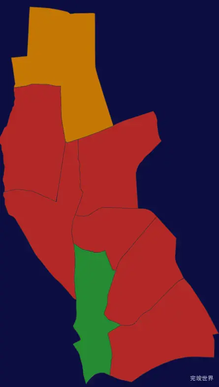 echarts地图上海市虹口区渲染效果实例