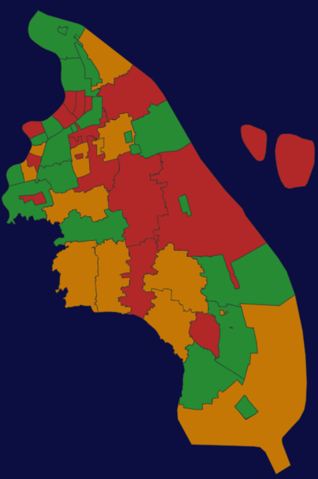echarts地图上海市浦东新区渲染效果实例