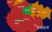 echarts天津市津南区geoJson地图渲染效果