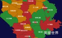 echarts天津市宝坻区geoJson地图渲染效果