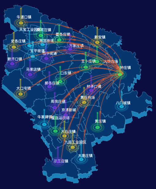 02 echarts天津市宝坻区地图仿3d效果