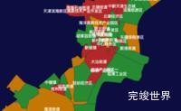 echarts天津市滨海新区geoJson地图渲染效果