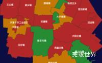 echarts天津市静海区geoJson地图渲染效果